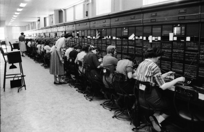 Центр коммутации звонков в 1958 году